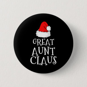 Großtant Claus Weihnachten Santa Schlafmützen Fami Button