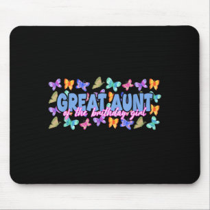 Großtante der Geburtstags-Schmetterlingsfamilie Mousepad