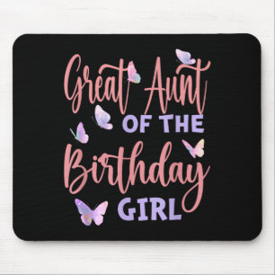 Großtante des Geburtstagsmädchens Schmetterlingsfa Mousepad