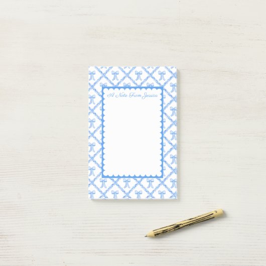 Großtausendjährige Bows Anpassbare Notepad Post-it Klebezettel (Auf Schreibtisch)