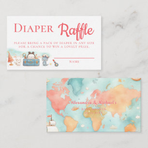 Größte Abenteuer-Rosa-Windel-Verlosung-Baby-Party Begleitkarte