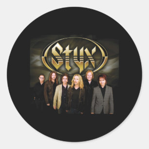 Größte der STYX-Band Retro 80er Stil für Fans Runder Aufkleber