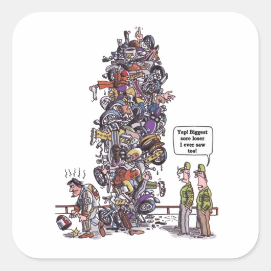 Größte Entzündung Loser große Aufkleber mit Quadra (Vorderseite)