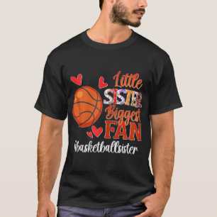 Größte Fan Basketball kleine Schwester einer Baske T-Shirt