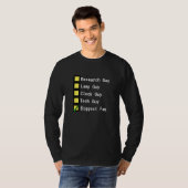 Größte Fan-Checkliste T-Shirt (Vorne ganz)