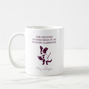 Größte Geschichten beginnen im Englischunterricht  Kaffeetasse