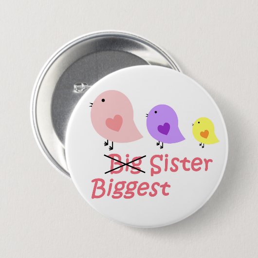 Größte Schwester Button (Vorne & Hinten)