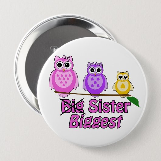 Größte Schwester-Button Button (Vorne & Hinten)