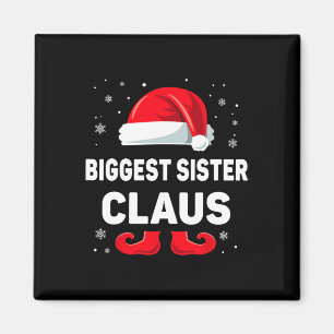 Größte Schwester Claus Weihnachts-Matching Familie Magnet