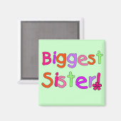 Größte Schwesternde T - Shirt und Geschenke Magnet (Vorderseite/Rückseite)