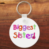 Größte Schwesternde T - Shirt und Geschenke Schlüsselanhänger (Vorderseite)