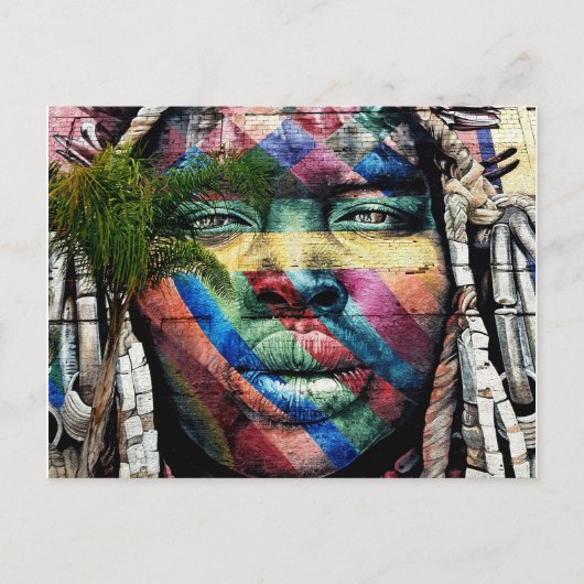 Größte Street Mural (Brasilien) Postkarte (Vorderseite)