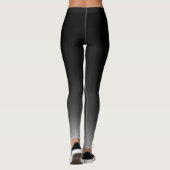 Größtenteils Schwarzes zu grauer Ombre Steigung Leggings (Rückseite)