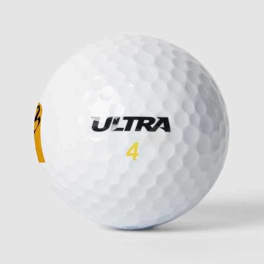 Größter Alpha Retro Gray Moon Wolf Howling Art Golfball (Logo)