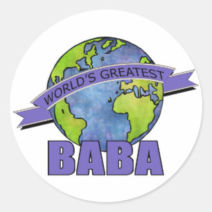 Größter Baba der Welt Runder Aufkleber
