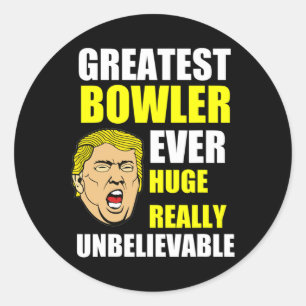 Größter Bowler Lustiger Donald Trump Bowling-Gesch Runder Aufkleber