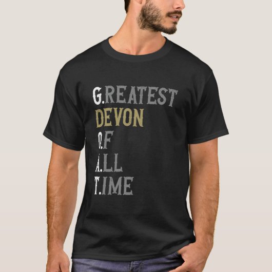 Größter Devon aller Zeiten  GOAT  Devon T-Shirt (Vorderseite)
