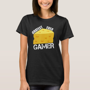 Größter Ever Gamer Gaming Käse-Wortspiel für Video T-Shirt