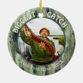 GRÖSSTER FANG Foto Sake Keramik Ornament (Hinten)