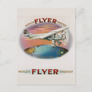Größter Flieger der Welt Vintage Spirit of St. Lou Postkarte