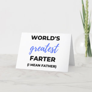 Größter Fürzer der Welt, ich meine Vater bl Feiertagskarte