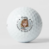 Größter Lüfter - DADDY - Personalisiertes Foto Tit Golfball (Vorderseite)