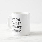 "Größter Software-Ingenieur der Welt"  Kaffeetasse (Vorderseite Links)