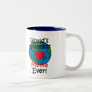 Größtes Mema-Herz der Welt Zweifarbige Tasse