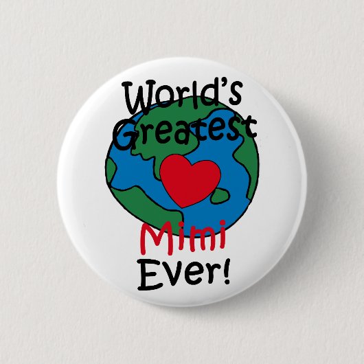 Größtes Mimi-Herz der Welt Button (Vorderseite)