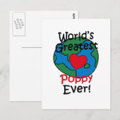 Größtes Mohnherz der Welt Postkarte (Vorne/Hinten)