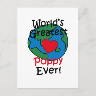 Größtes Mohnherz der Welt Postkarte
