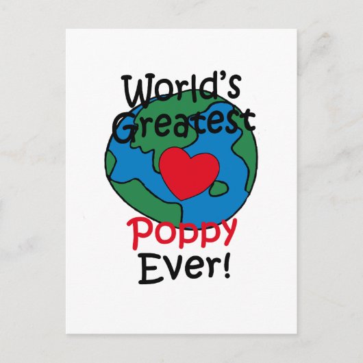 Größtes Mohnherz der Welt Postkarte (Vorderseite)