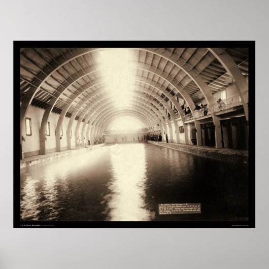 Größtes Plunge Bad in heißen Quellen SD 1891 Poster (Vorne)