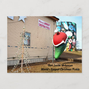 Größtes Weihnachtsgurke der Welt Postkarte