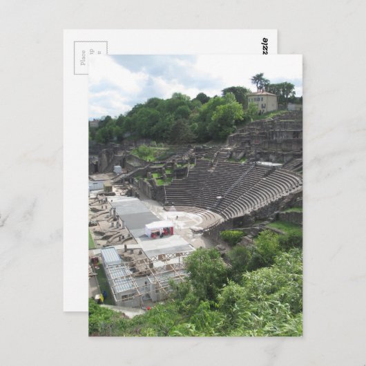 Großtheater, Amphitheater Lyon, römisch | Frankrei Postkarte (Vorne/Hinten)