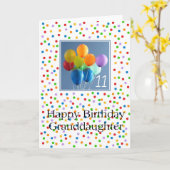 Großtochter 11. glücklicher Ballon Geburtstag Karte (Gelbe Blume)