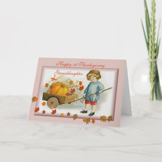 Großtochter 1. Erntedank Feiertagskarte (Vorderseite)