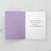 Großtochter, 5. Geburtstag, Hübsche Prinzessin Karte (Innenseite)