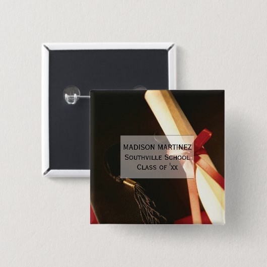 Großtochter Abschluss wünscht, Button (Vorne & Hinten)