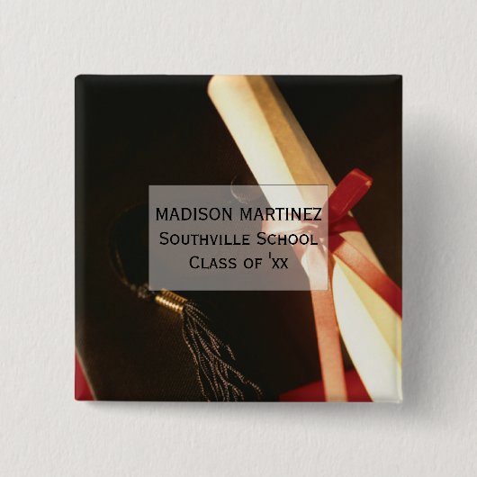 Großtochter Abschluss wünscht, Button (Vorderseite)