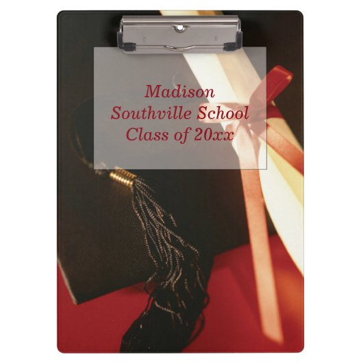 Großtochter Abschluss wünscht sich ein vertikales  Klemmbrett (Vorderseite)