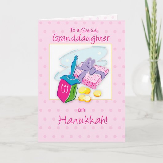 Großtochter auf Hanukkah Feiertagskarte (Vorderseite)