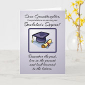 Großtochter, Bachelor's Degree Abschluss Karte (Gelbe Blume)