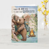 Großtochter Big Bear umarmen im Summer Camp Karte (Gelbe Blume)