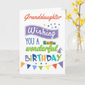 GroßTochter Birthday Karte (Gelbe Blume)