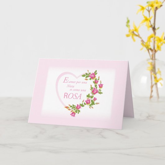 Großtochter Birthday Rose Karte (Gelbe Blume)