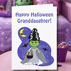 Großtochter Bride Frankenstein Halloween Karte
