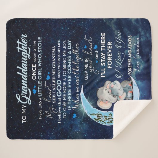 Großtochter| Brief an meine Enkelin Sherpadecke (Vorderseite (Horizontal))