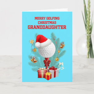 GroßTochter Christmas Golfball Feiertagskarte