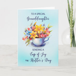 Großtochter-Cup der Freude und der Blume Muttertag Karte